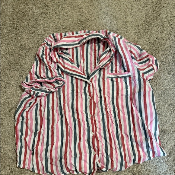 Victoria's Secret Pink and White Striped Pajamas - Picture 1 of 4